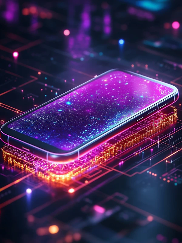 Futuristic Smartphone Glow