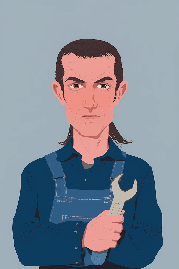 Mechanic with Wrench