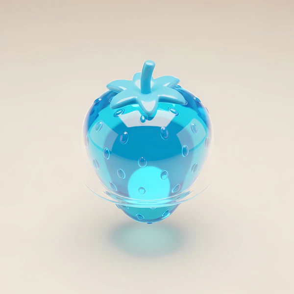 Blue Translucent Strawberry