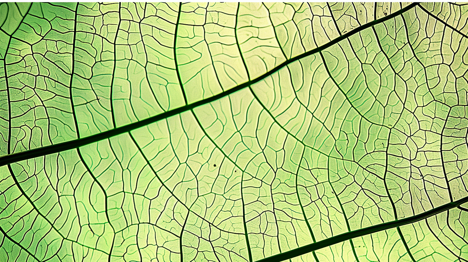 Close-up of Leaf Vein Structure