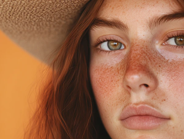 Close-up Portrait with Freckles