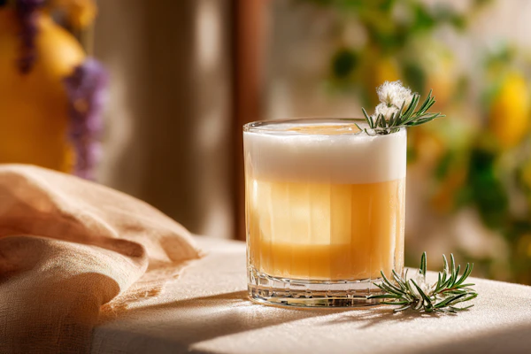 Golden Cocktail Close-Up