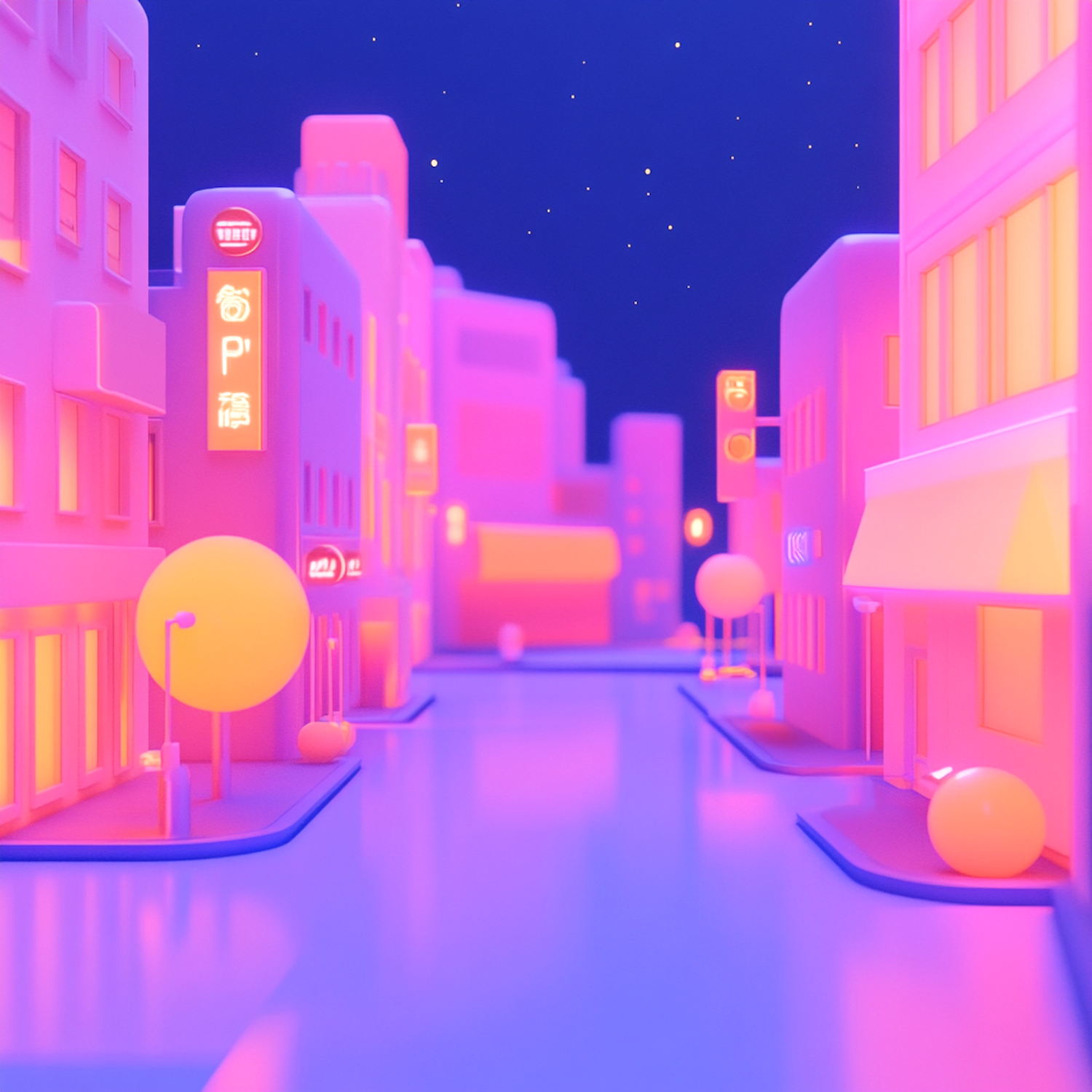 Neon-Lit Urban Dreamscape