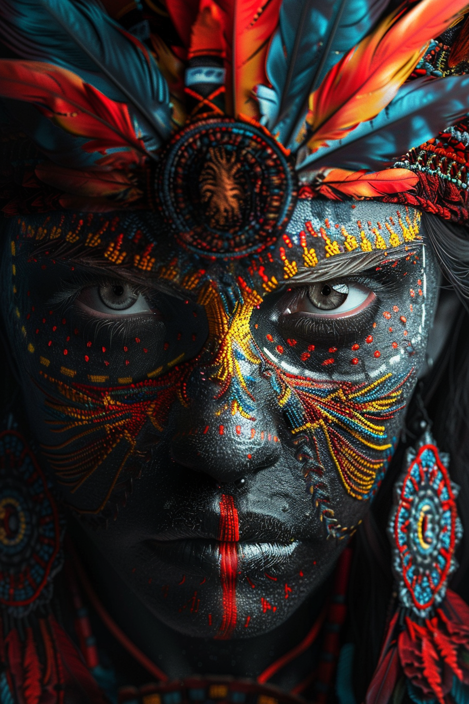 Tribal Adornment in Vivid Colors