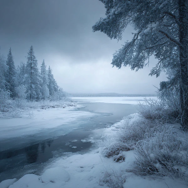 Winter Wilderness Scene