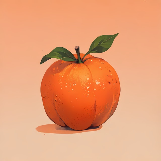 Vibrant Orange Illustration