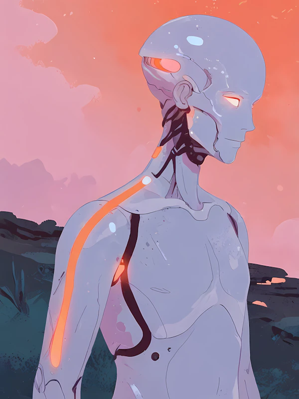 Futuristic Humanoid Figure