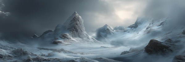 Ethereal Snowy Peaks