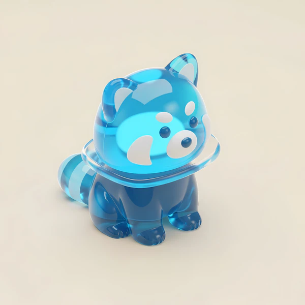 Translucent Blue Panda