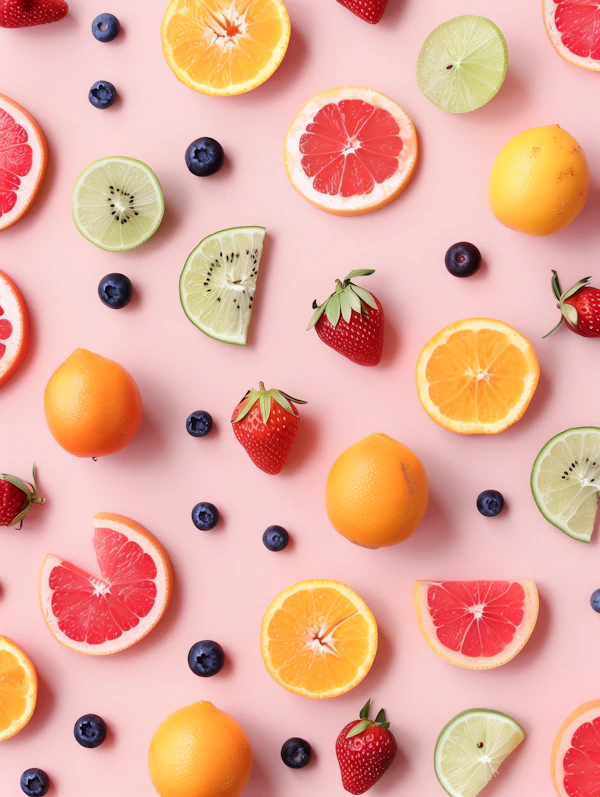 Vibrant Fruit Flat Lay