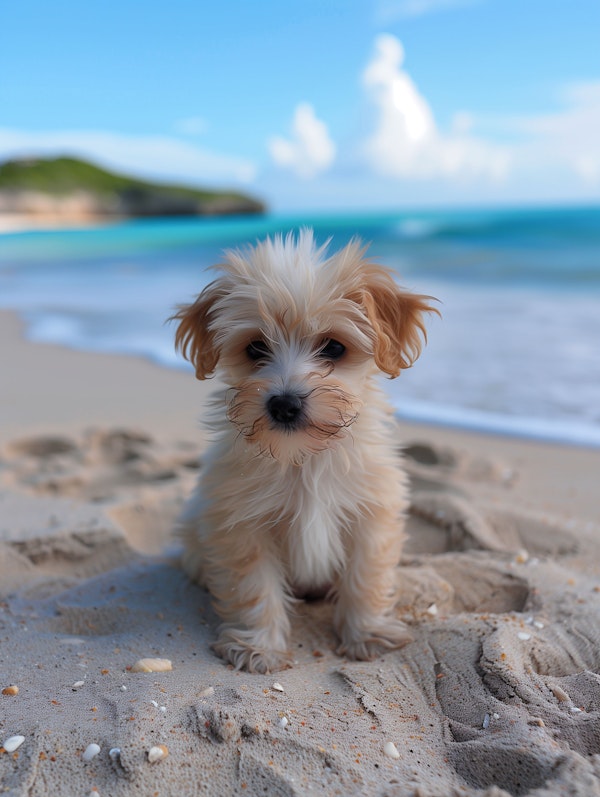 Puppy on the Beach