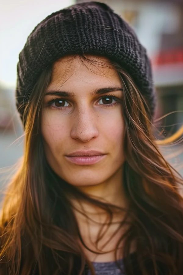 Portrait of a Woman with Beanie