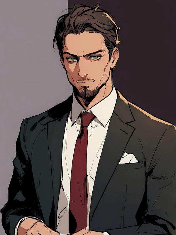 Formal Male Character Illustration