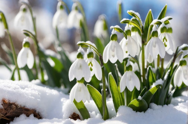 Snowdrops in Snow