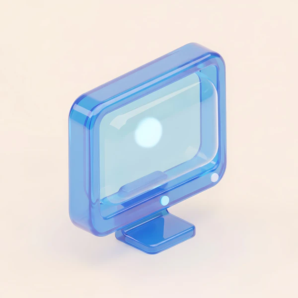 Futuristic Blue Monitor