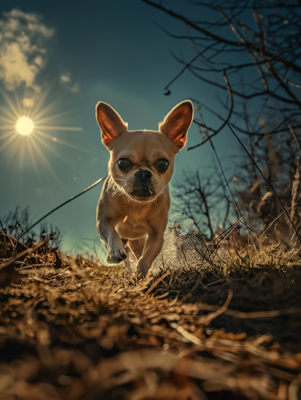 Backlit Chihuahua in Focus