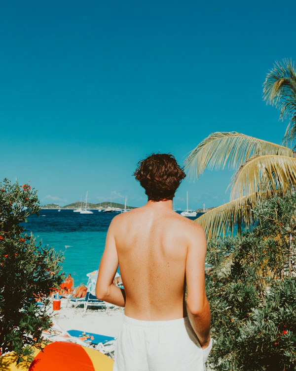 Man on Tropical Beach