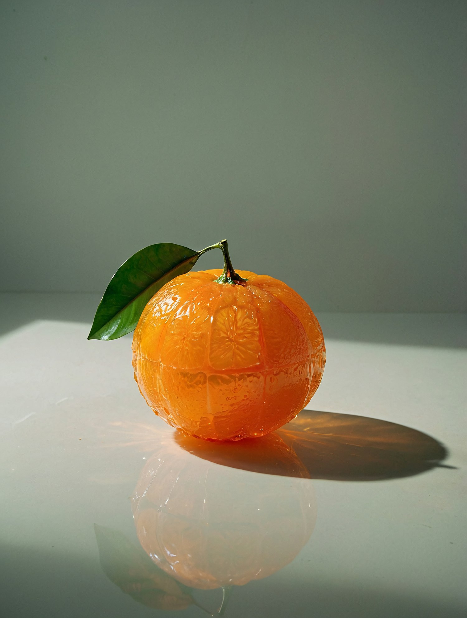 Glass Orange Art Piece