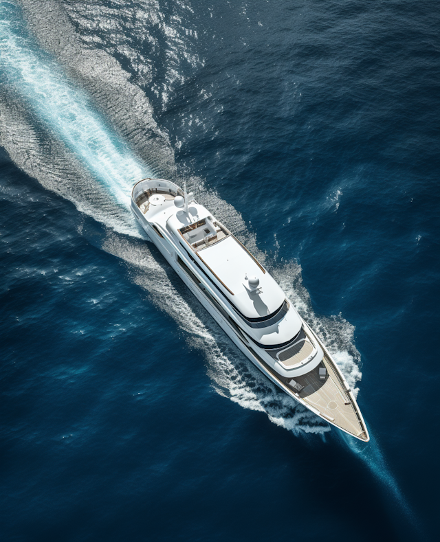 Ocean Serenity: Luxury Yacht Amidst The Azure Waves