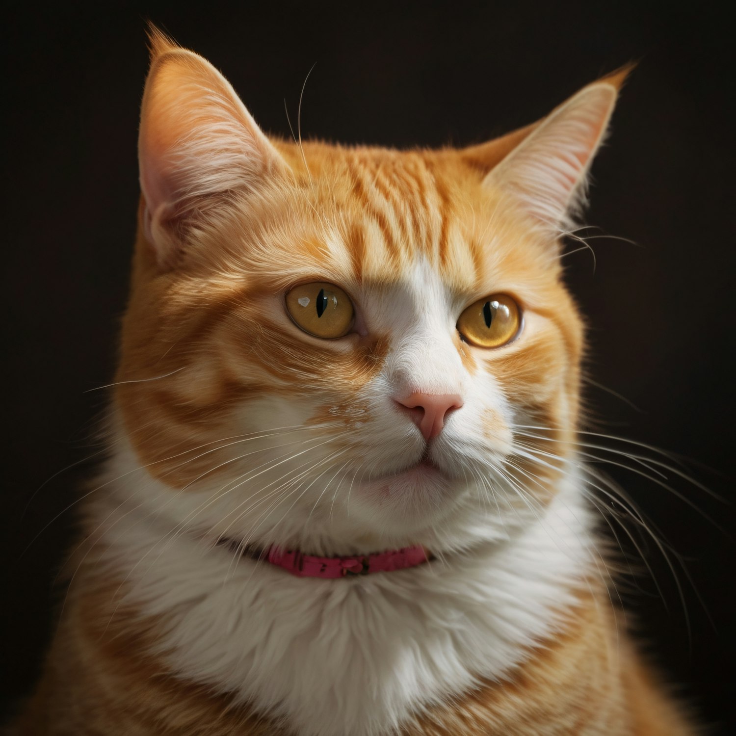 Close-up of Ginger and White Cat