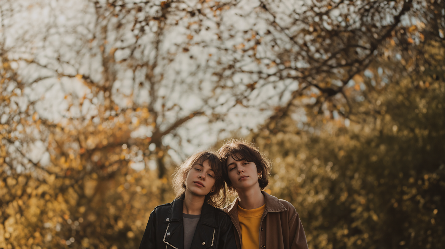 Autumn Serenity: A Portrait of Youthful Intimacy