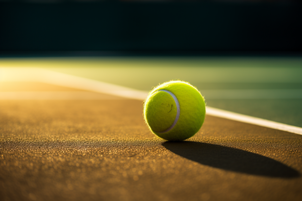 Golden Hour Tennis Solitude