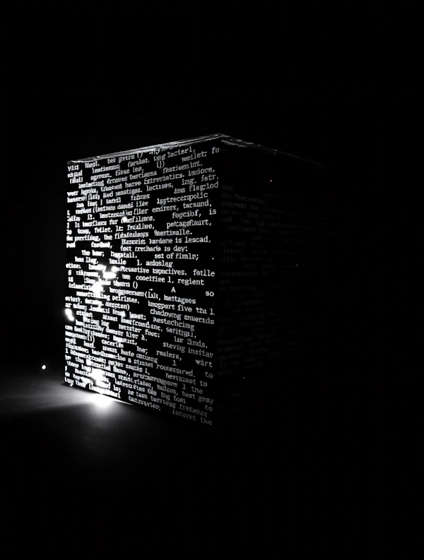Illuminated Text Cube