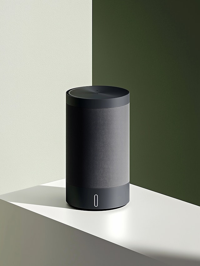 Sleek Speaker on Minimalist Surface