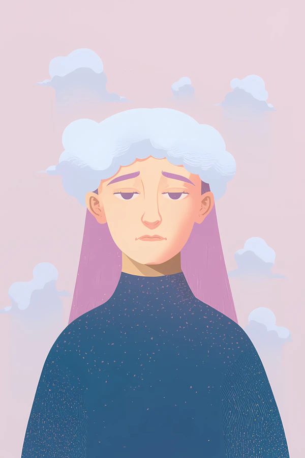 Contemplative Cloud Hair
