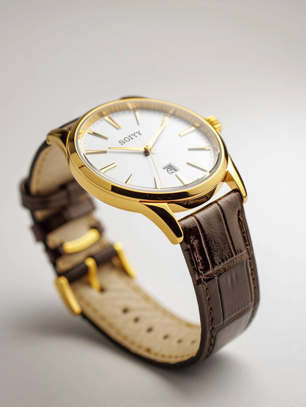 Elegant Gold-Toned Wristwatch