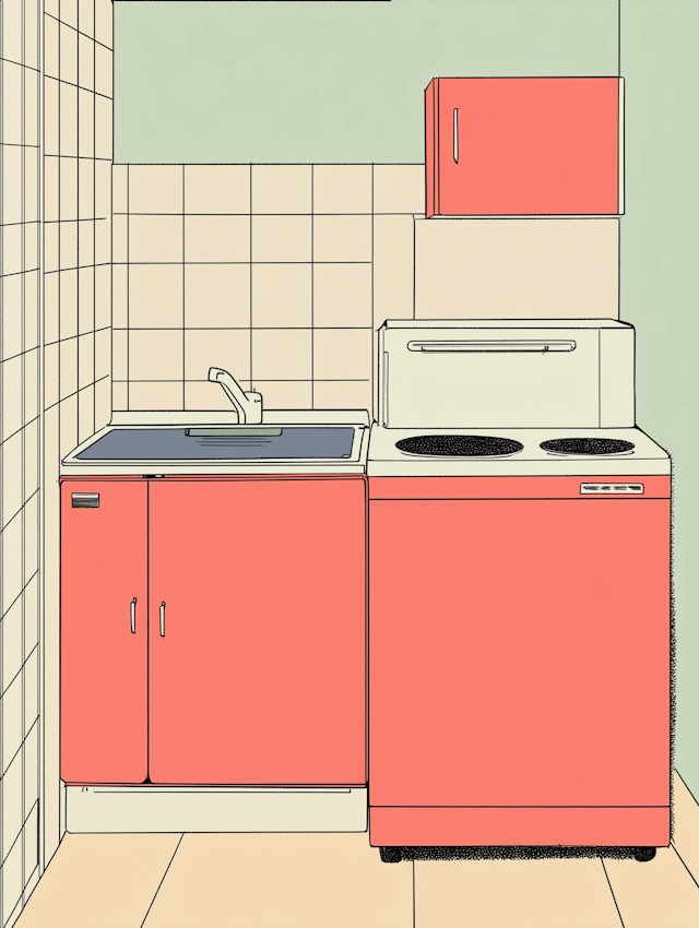 Minimalist Retro Kitchen