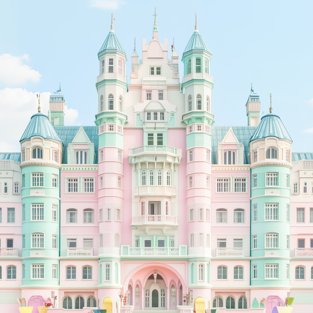 Whimsical Pastel Castle