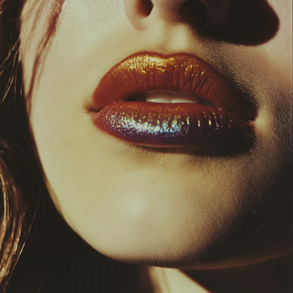 Artistic Lip Close-Up