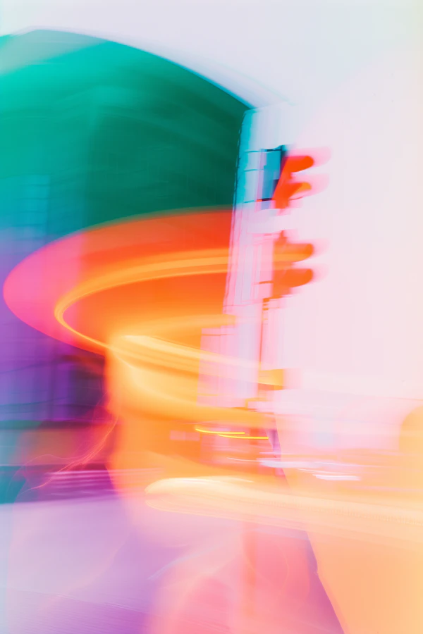 Neon Urban Light Trails