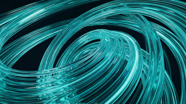 Glowing Turquoise Strands