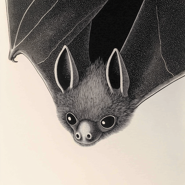 Detailed Bat Illustration