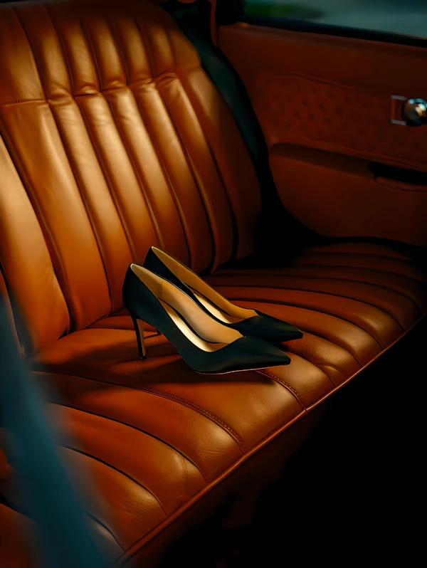 Elegant Shoes in Car