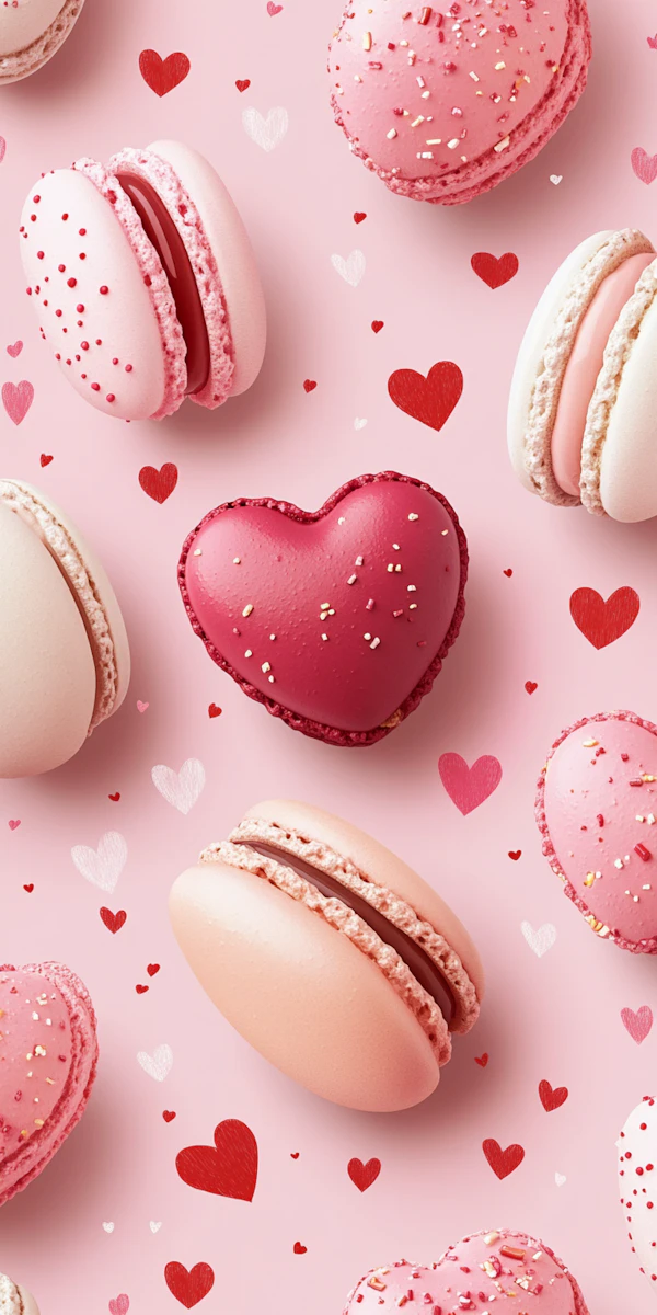 Heart-Shaped Macarons