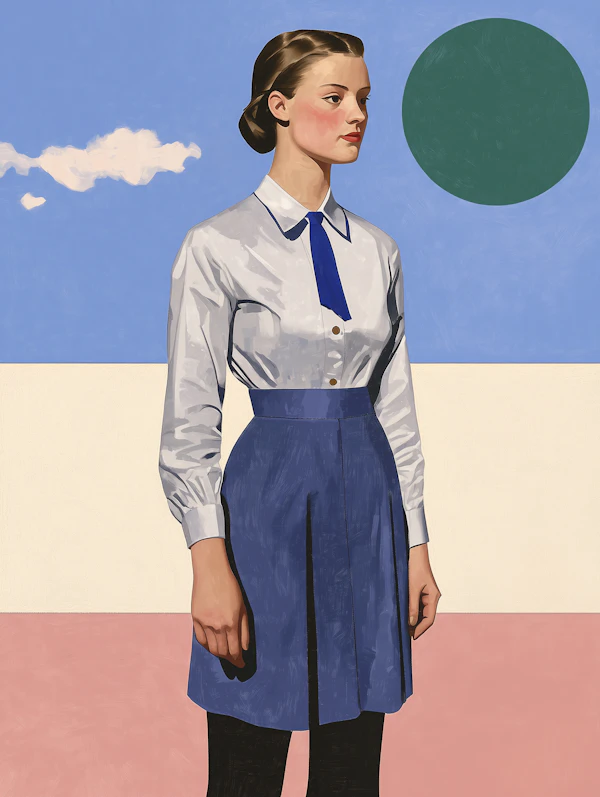 Woman in Minimalist Setting