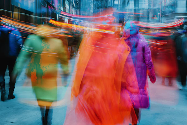 Vibrant Urban Street Scene