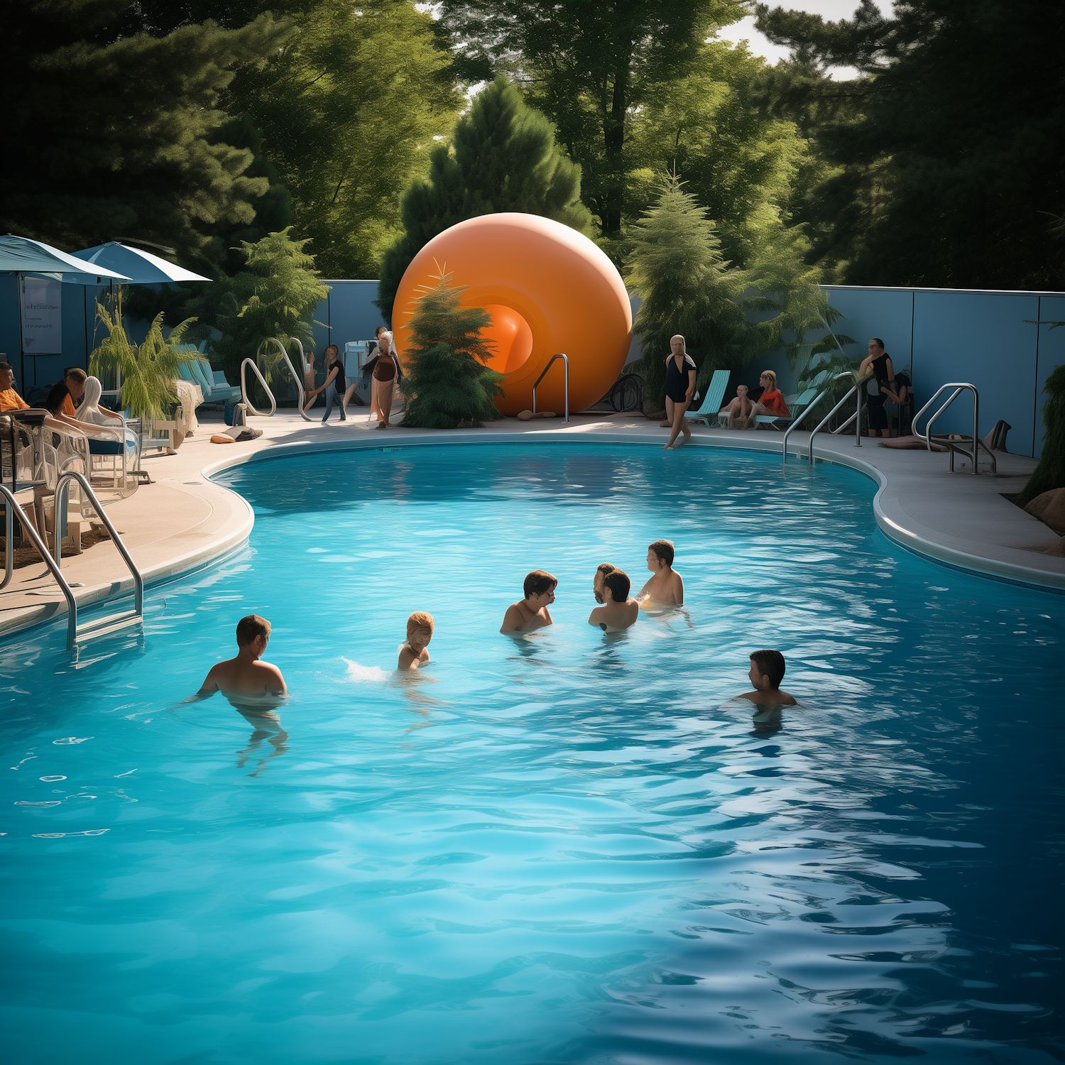 Afternoon Leisure at the Tranquil Poolside