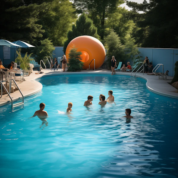 Afternoon Leisure at the Tranquil Poolside