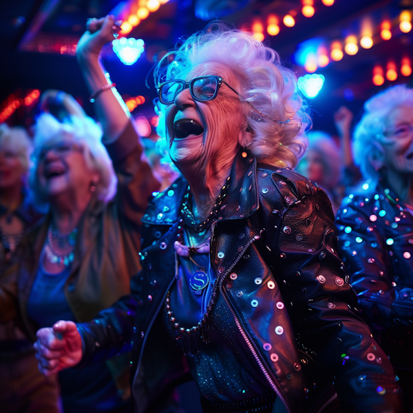 Elderly Women Celebrating at a Party