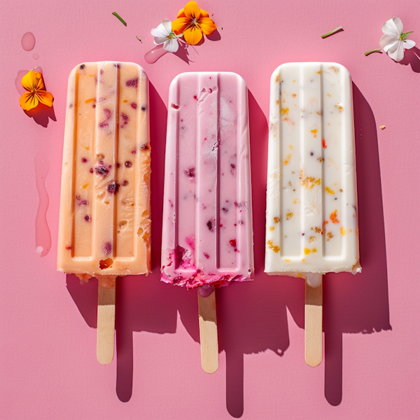 Summery Popsicles on Pink