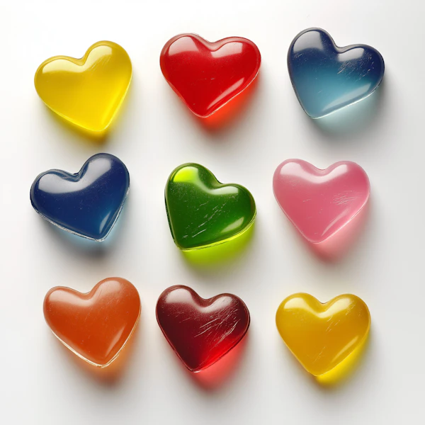 Colorful Heart Candies
