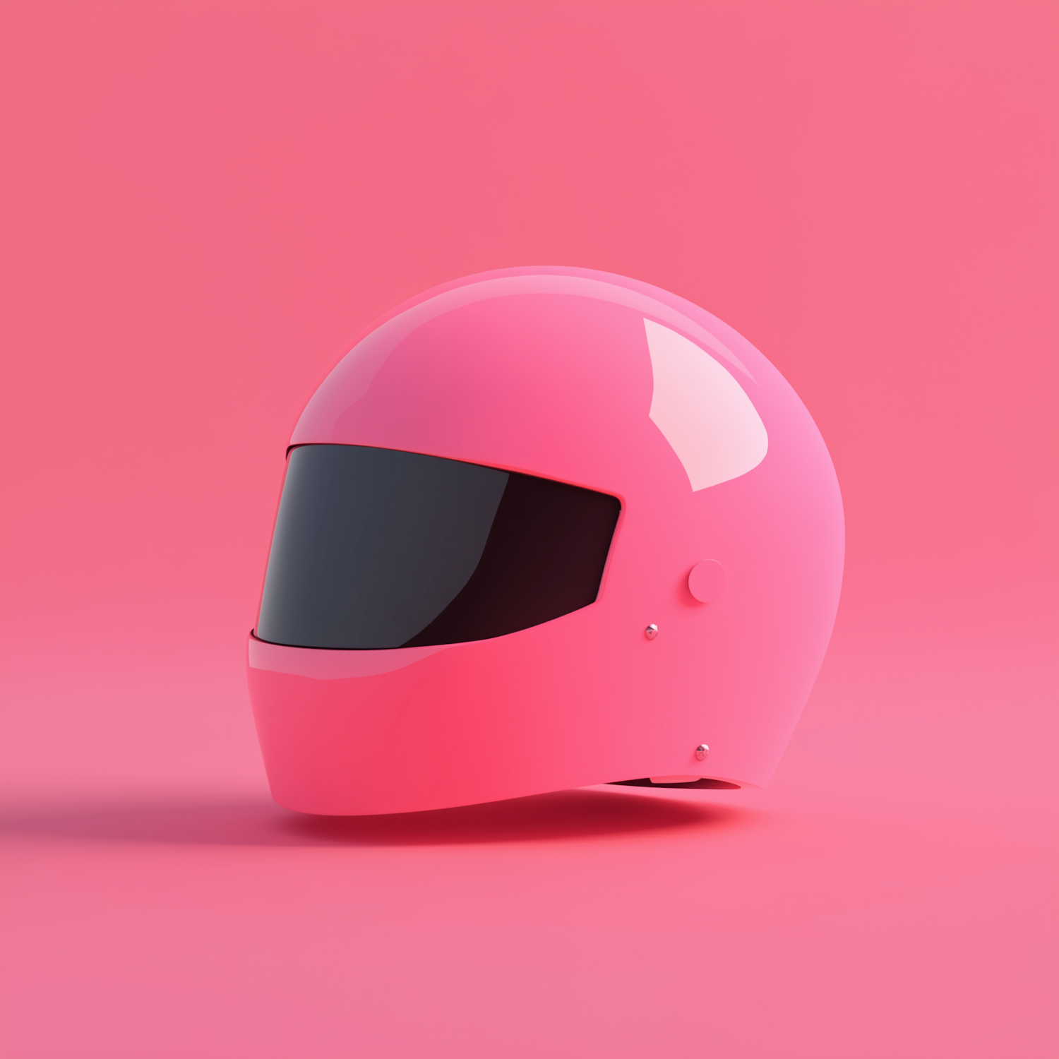 Vibrant Pink Motorcycle Helmet