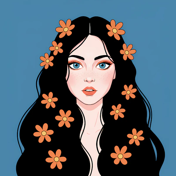 Elegant Floral Portrait