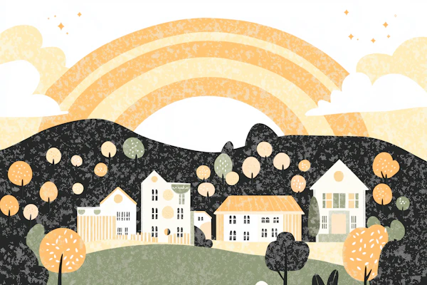 Whimsical Countryside Scene