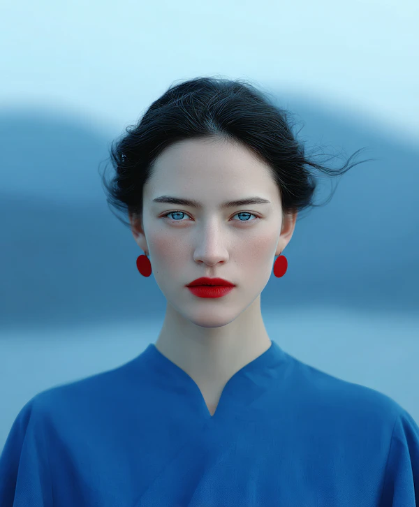 Striking Blue Portrait