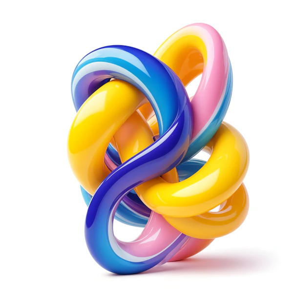 Vibrant 3D Abstract Art
